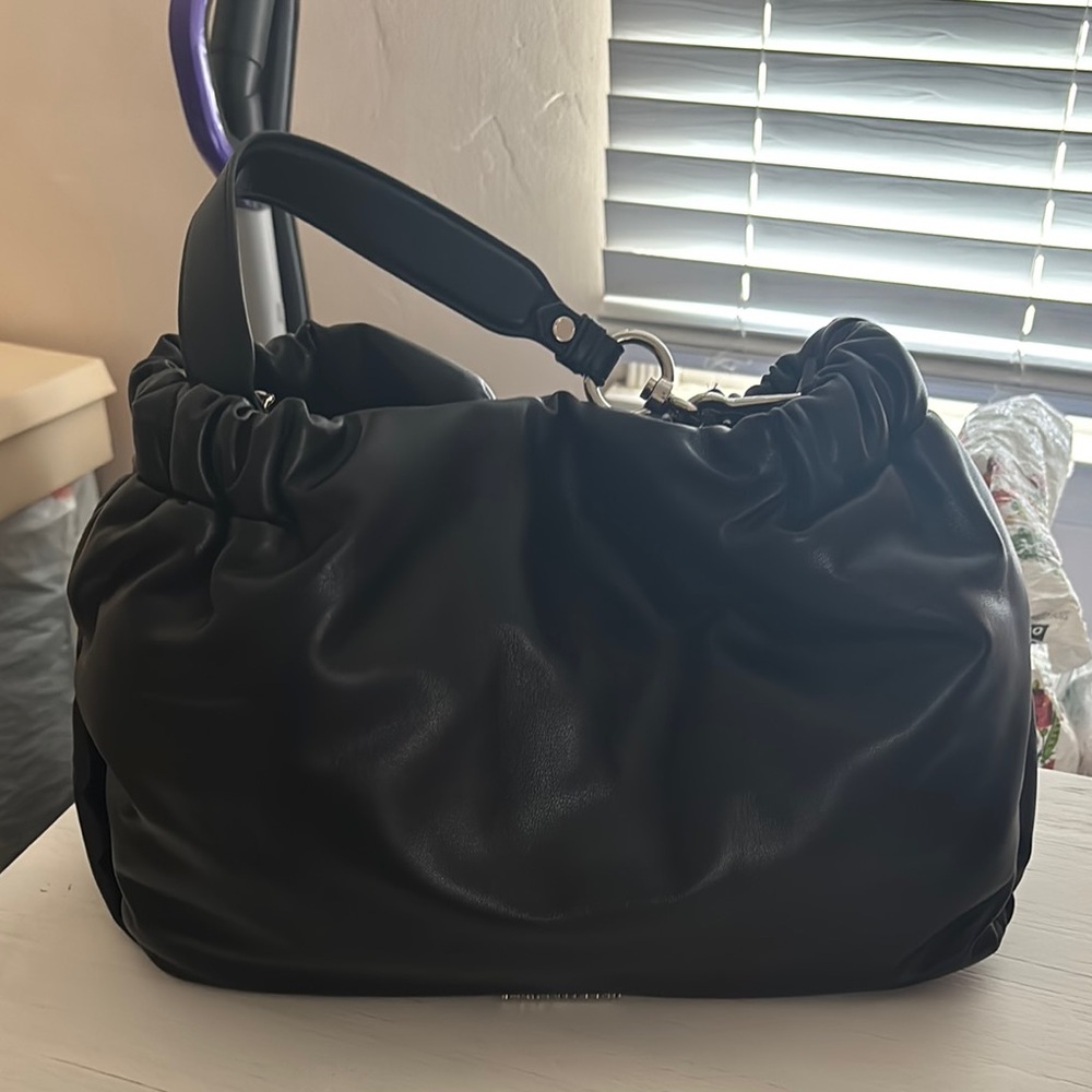 Steve Madden Black Hobo Bag with Slouchy Design